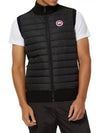 Hybrdige Slim Fit Merino Wool Padded Vest Black - CANADA GOOSE - BALAAN 3