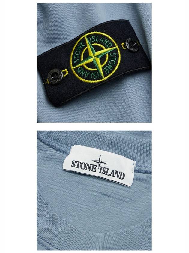 Men's Wappen Patch Sweatshirt Blue Grey - STONE ISLAND - BALAAN 6