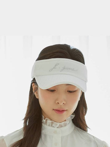 Golf Wear Waffle Suncap White - J JANE - BALAAN 1