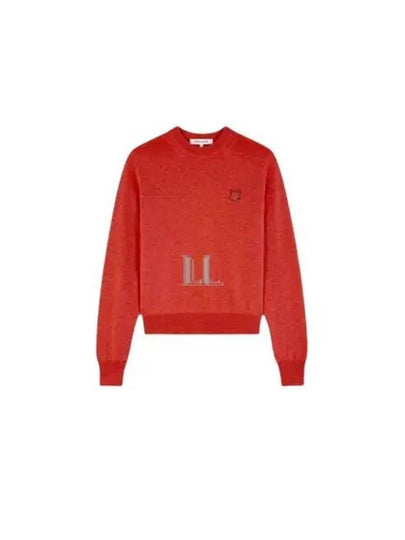 Bold Fox Head Wool Knit Top Red - MAISON KITSUNE - BALAAN 2