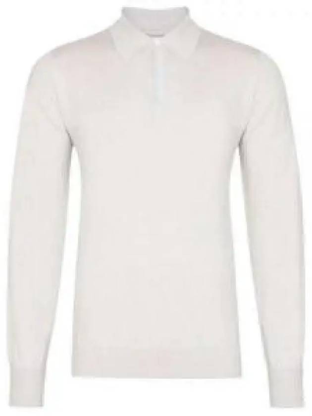 John Smedley Dorset Snow White Polo Knit 925841 - JOHN SMEDLEY - BALAAN 1