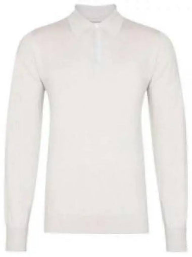 John Smedley Dorset Snow White Polo Knit 925841 - JOHN SMEDLEY - BALAAN 1