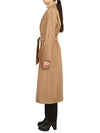 Prater Belted Virgin Wool Single Coat Beige - MAX MARA - BALAAN 4