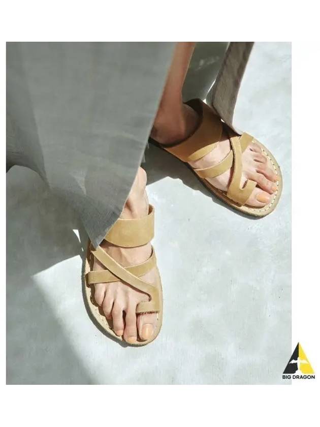 SANDALS NO 8 THE GOOD SHEPHERD YELLOW NUBUCK Unisex - JERUSALEM - BALAAN 1