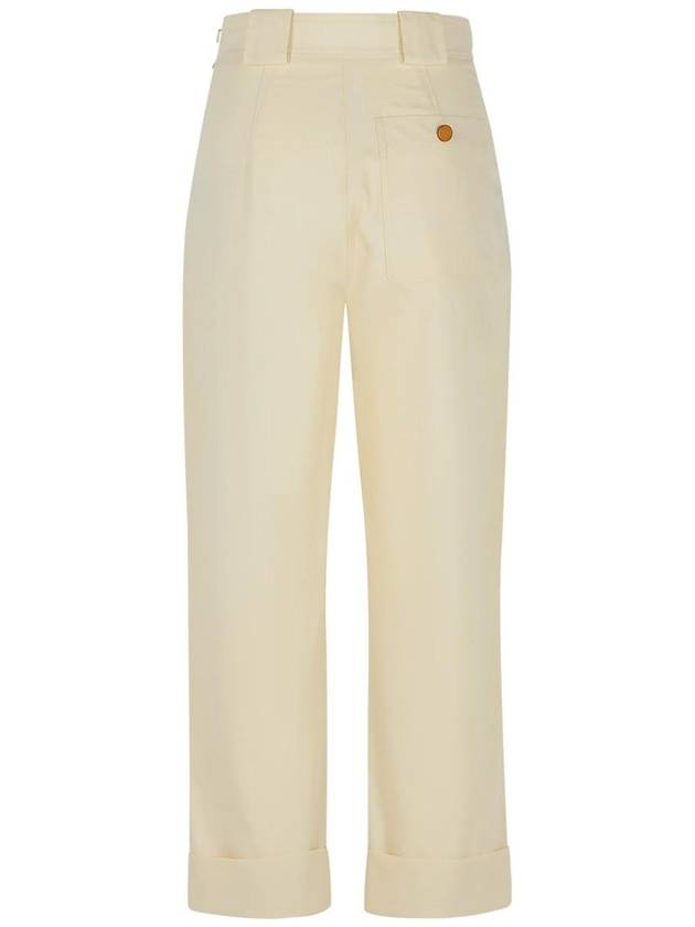 Max Mara Palio' White Cotton Pants - MAX MARA - BALAAN 3