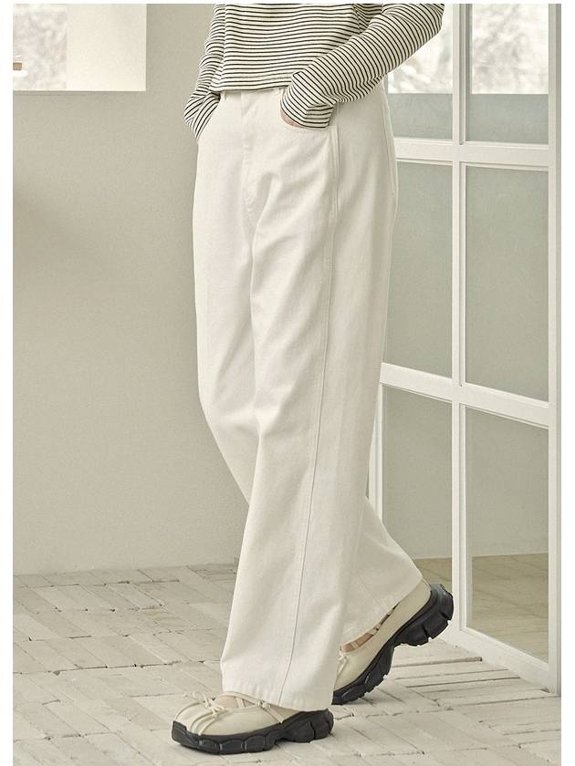 Brilliant Classic Denim Pants Ivory - MICANE - BALAAN 5