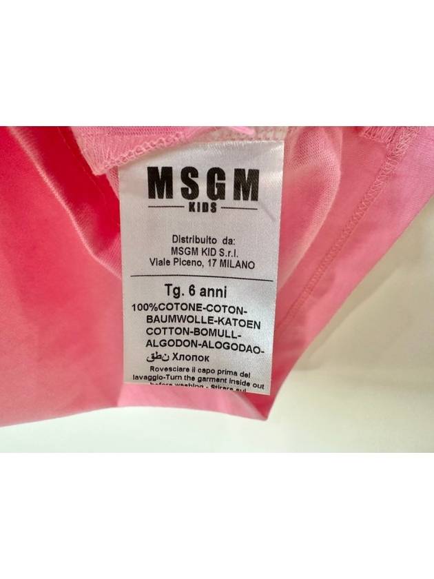 Kids T Shirt F4MSJUTH290 Pink 6 14A - MSGM - BALAAN 6