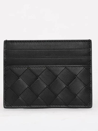 Intrecciato Leather Card Wallet Black - BOTTEGA VENETA - BALAAN 2