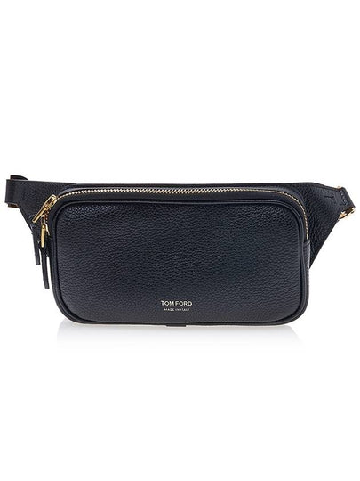 Logo Leather Belt Bag Black - TOM FORD - BALAAN 2