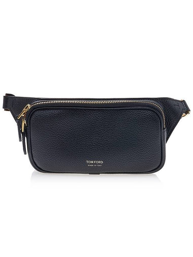 Logo Leather Belt Bag Black - TOM FORD - BALAAN 1