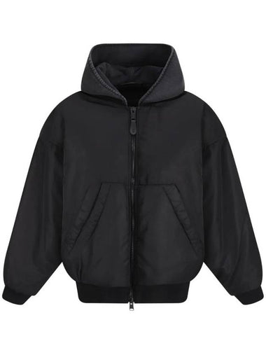 Hooded Bomber Jacket Black - BALENCIAGA - BALAAN 1