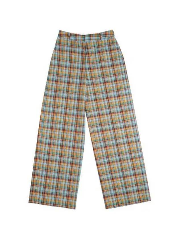 Unisex Check Banding Wide Pants Green - PEOPLE OF THE WORLD - BALAAN 2