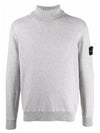 Waffen Patch Cotton Knit Turtleneck Grey - STONE ISLAND - BALAAN 2