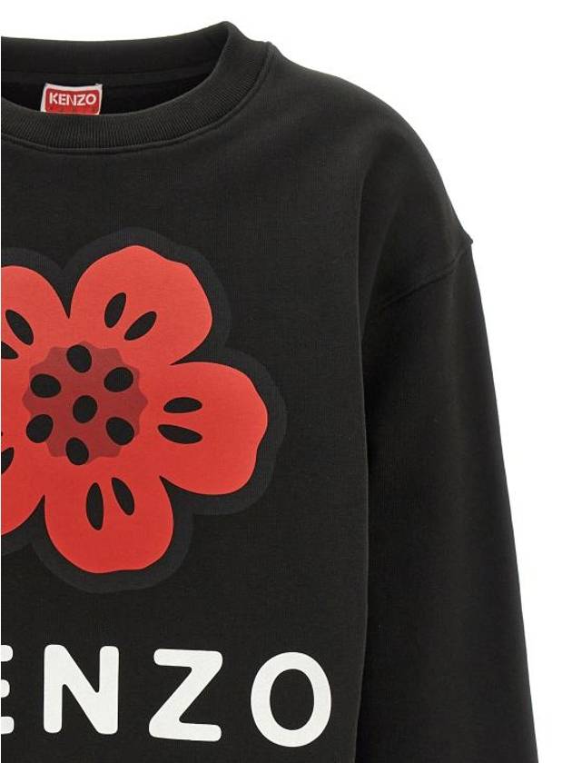 Boke Flower Cotton Sweatshirt Black - KENZO - BALAAN 4