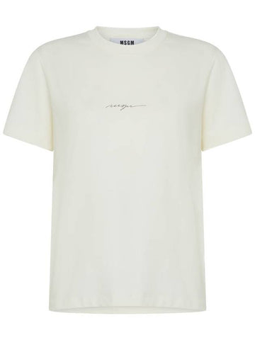 Msgm Cotton T-Shirt With Logo - MSGM - BALAAN 1