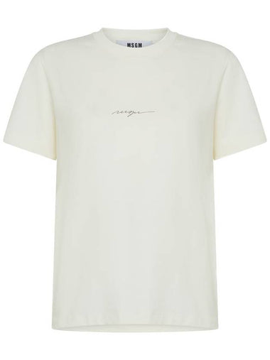 Msgm Cotton T-Shirt With Logo - MSGM - BALAAN 1