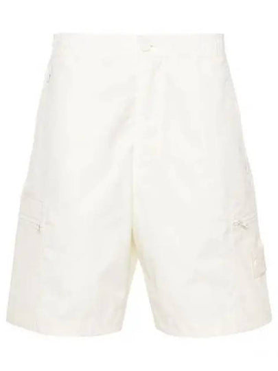 Cargo Bermuda Comfort Fit Cotton Shorts Off White - STONE ISLAND - BALAAN 2