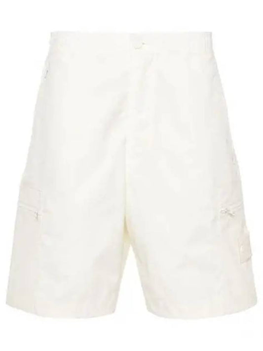 Cargo Bermuda Comfort Fit Cotton Shorts Off White - STONE ISLAND - BALAAN 2