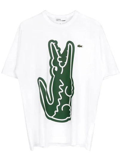 Crocodile Print Short Sleeve T-Shirt White - COMME DES GARCONS - BALAAN 2