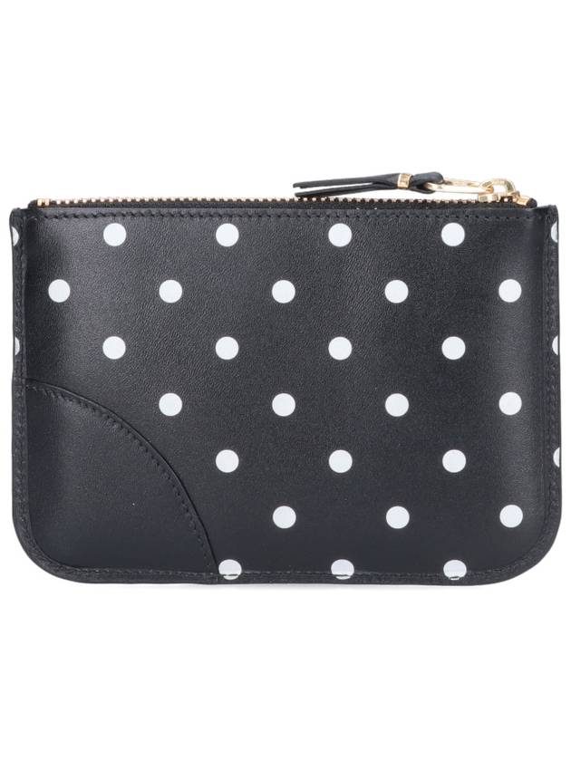 Polka Dot Leather Coin Purse Black - COMME DES GARCONS WALLET - BALAAN 4