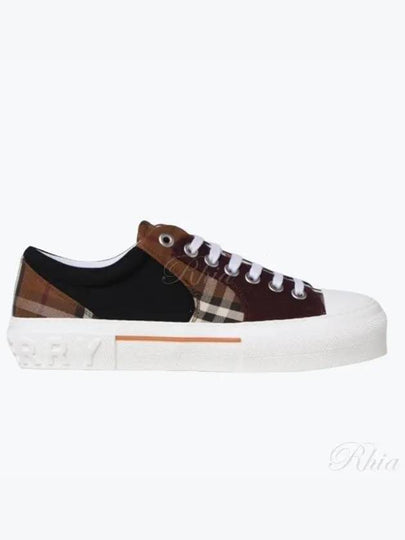 Vintage Check Cotton Low Top Sneakers Dark Birch Brown - BURBERRY - BALAAN 2