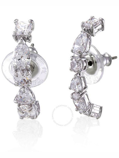 Swarovski Ladies Crystal Tennis Deluxe Mixed Pierced Earrings White Rhodium - SWAROVSKI - BALAAN 2