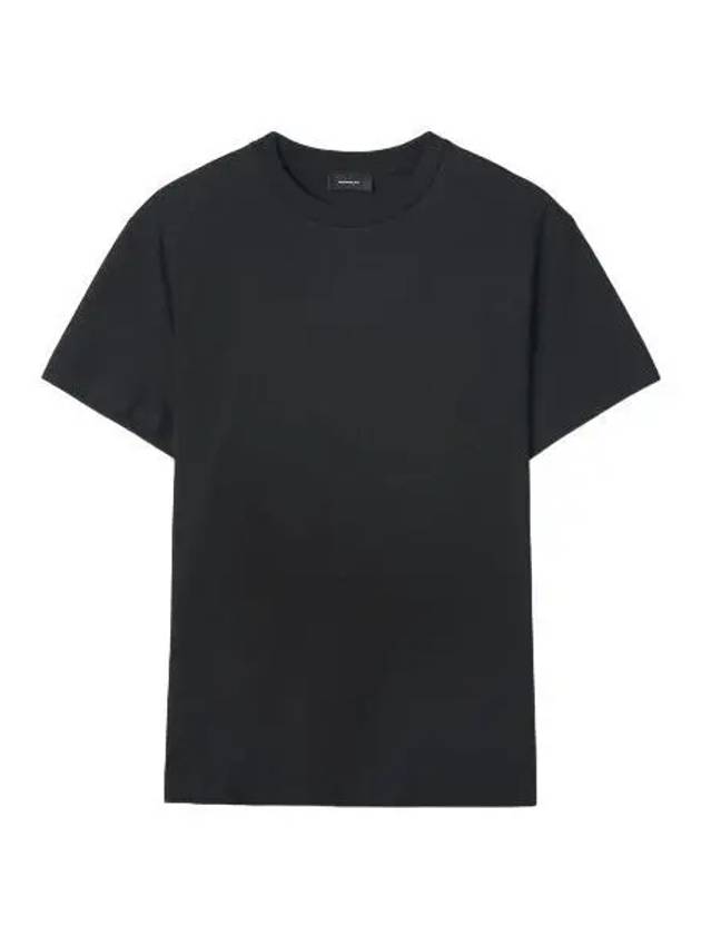 Round neck short sleeve t shirt black - WARDROBE.NYC - BALAAN 1