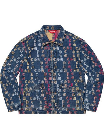 Gradient Jacquard Denim Work Jacket Blue - SUPREME - BALAAN 1