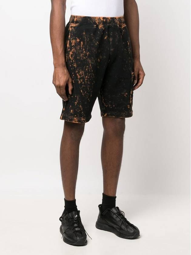 Waffen Patch Off Dye Bermuda Shorts Black - STONE ISLAND - BALAAN 5