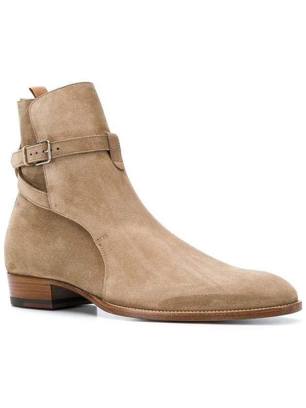 Men's Jodhpur Suede Ankle Boots Tobacco Beige - SAINT LAURENT - BALAAN 3