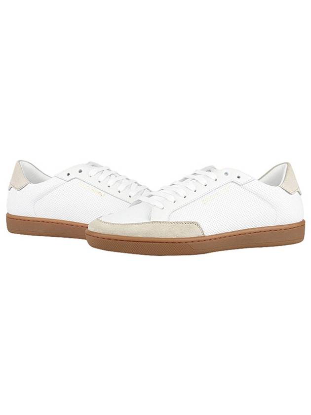 Court Classic Perforated Beige Tab Low Top Sneakers White - SAINT LAURENT - BALAAN 2