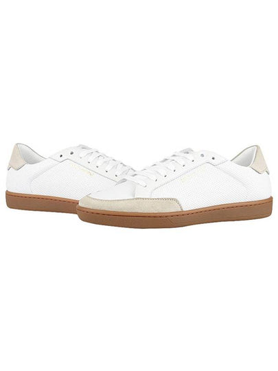 Court Classic Perforated Beige Tab Low Top Sneakers White - SAINT LAURENT - BALAAN 2