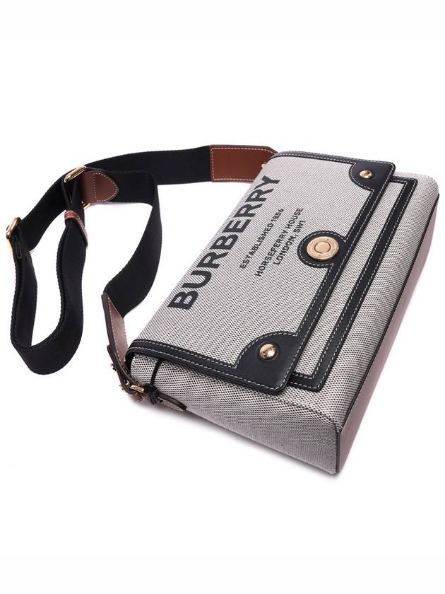 Horseferry Print Canvas Note Cross Bag Grey - BURBERRY - BALAAN 6