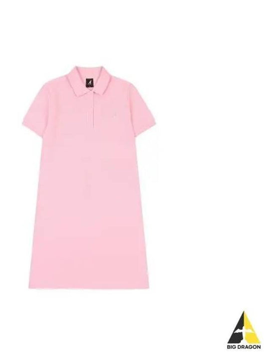 Women s Basic Polo One Piece 8103 Pink - KANGOL - BALAAN 1