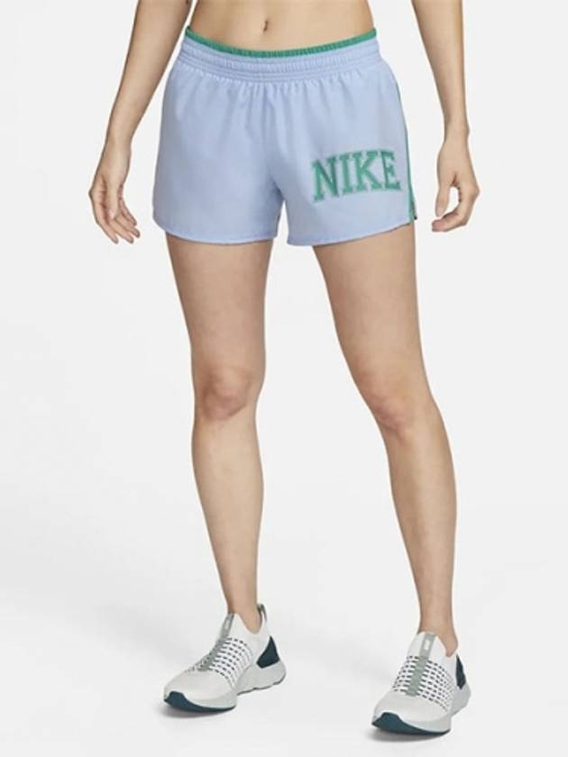 01 DQ6361 425 Women s Dry Fit Swoosh Run 10K Short Pants Royal Green - NIKE - BALAAN 1