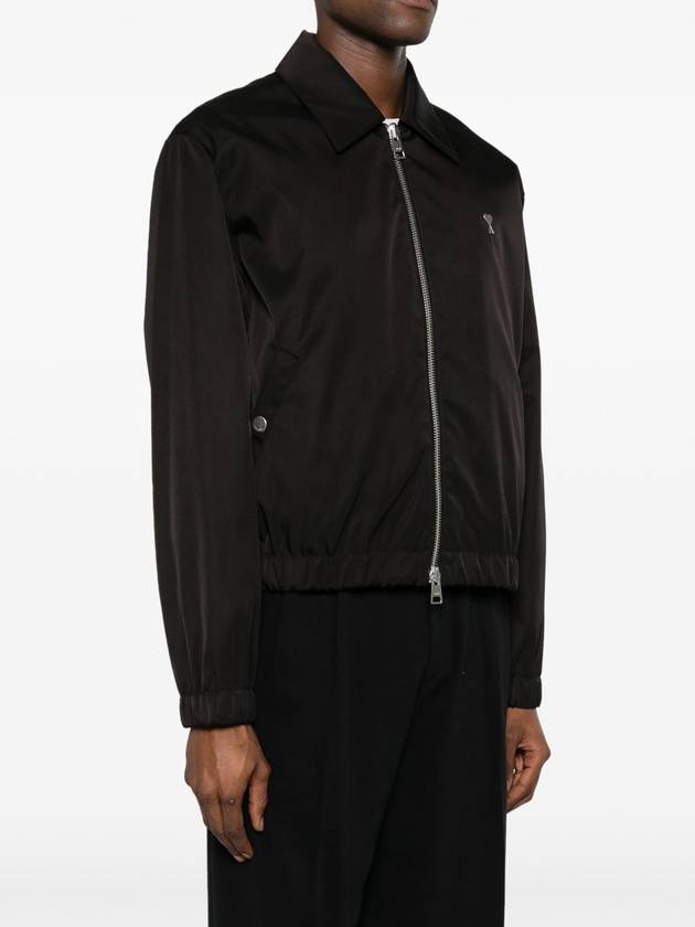 De Coeur Logo Zip-up Jacket Night Black - AMI - BALAAN 3