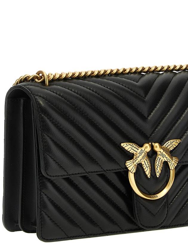 Classic Love Bag One Chevron Cross Bag Black - PINKO - BALAAN 4