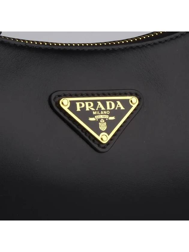 Arque Leather Shoulder Bag Black - PRADA - BALAAN 5