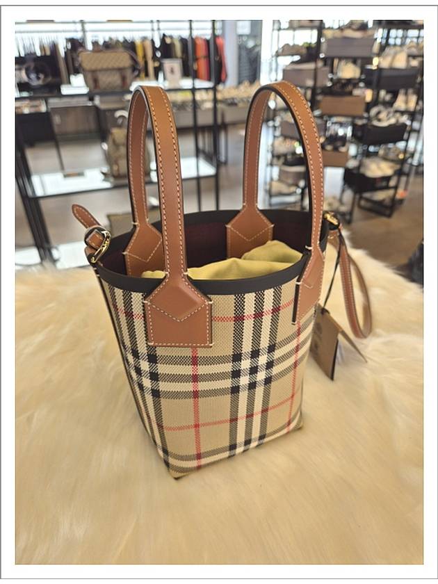 Mini London Tote Bag Archive Beige - BURBERRY - BALAAN 3