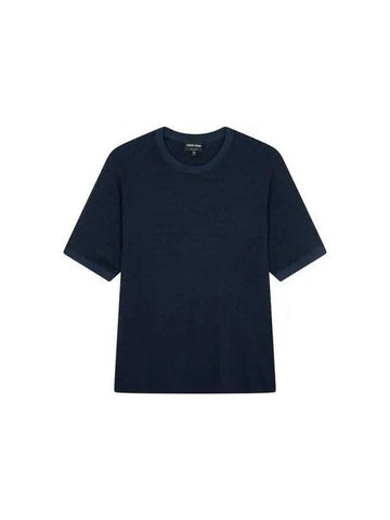 Men s zigzag pattern raglan t shirt navy - GIORGIO ARMANI - BALAAN 1