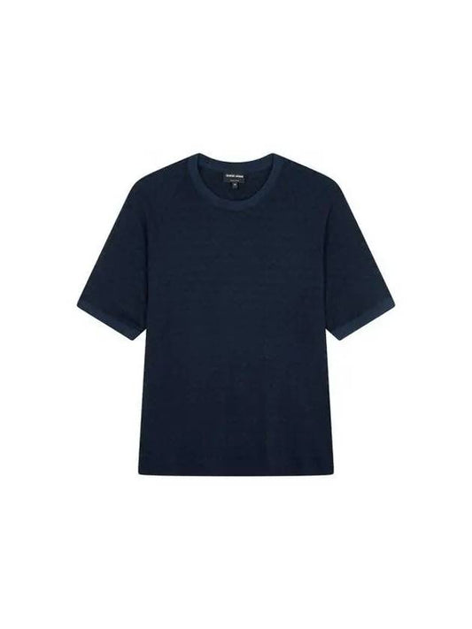 Men s zigzag pattern raglan t shirt navy - GIORGIO ARMANI - BALAAN 1