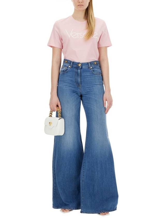 Denim Straight Pants 1014104 1A10023 1D030 MEDIUM BLUE - VERSACE - BALAAN 3