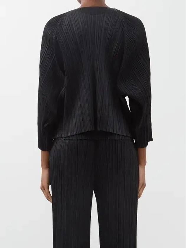 Pleated Please Issey Miyake Raglan Sleeve Technical Pleated Jacket - ISSEY MIYAKE - BALAAN 5