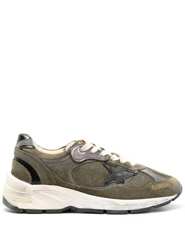 Dad Star Distressed Finish Low Top Sneakers Khaki - GOLDEN GOOSE - BALAAN 1