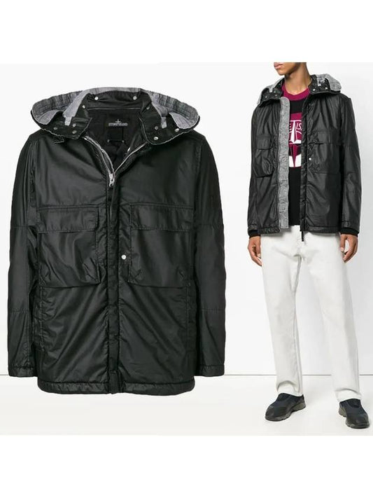 Men's Shadow Project Hooded Jacket Black - STONE ISLAND - BALAAN 2