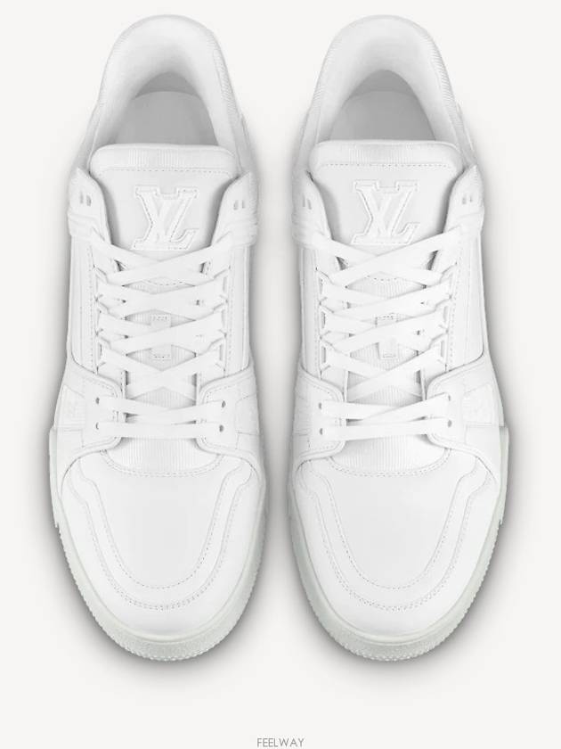 Men's LV Trainer Low Top Sneakers White - LOUIS VUITTON - BALAAN 3