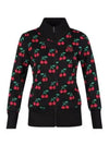 Women s cherry pattern full zip up knit jumper JB4A846W - LUX GOLF - BALAAN 3