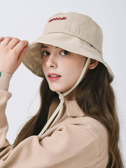 Script Wire Bucket Hat BEIGE - MONBIRDIE GOLF - BALAAN 1