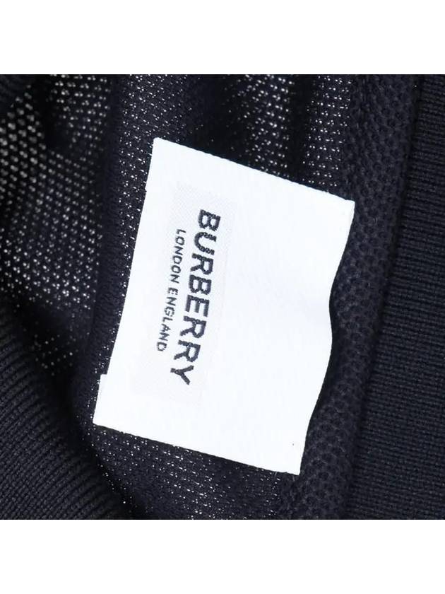 Icon Stripe Short Sleeve Polo Shirt Black - BURBERRY - BALAAN 6