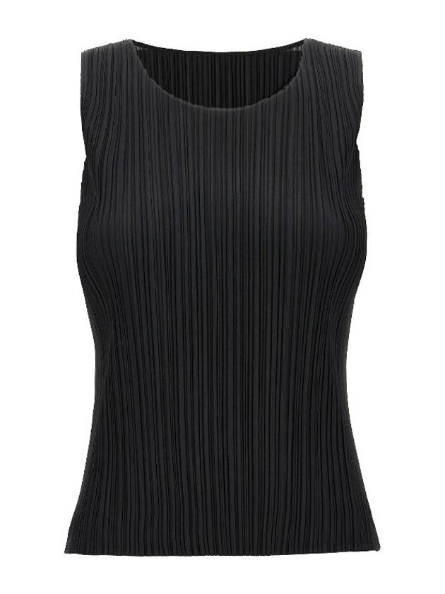 Women's Pleated Basic Sleeveless Black - ISSEY MIYAKE - BALAAN 2